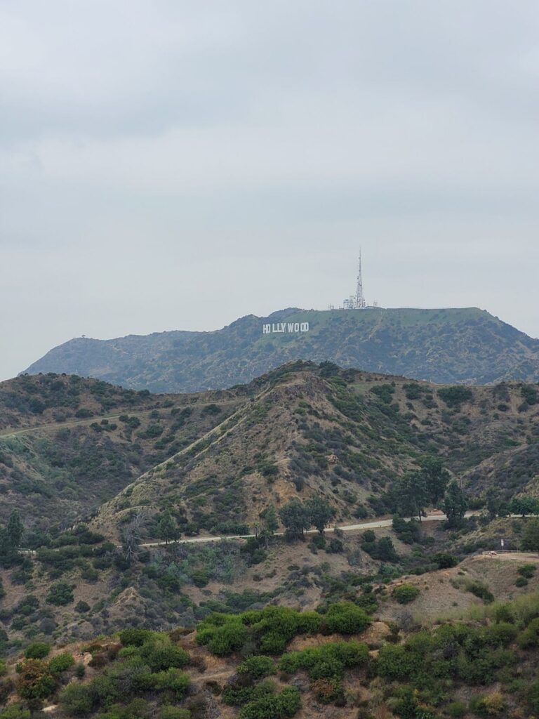 The Hollywood Sign in California Photographed from The Griffith Observatory